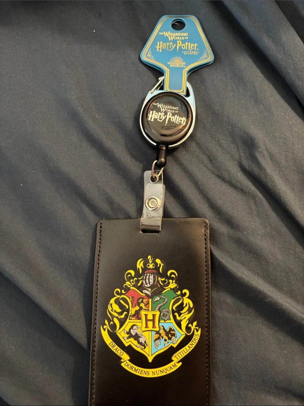 Universal Black ID Badge Holder with Retractable Reel